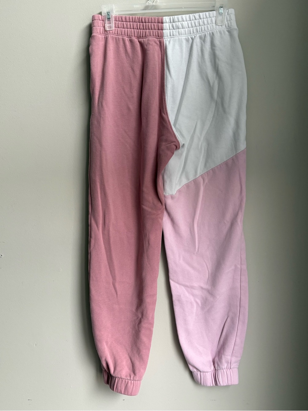Hollister Pink & White  Colorblock Joggers Women’s Small Cozy Lounge Sweatpants